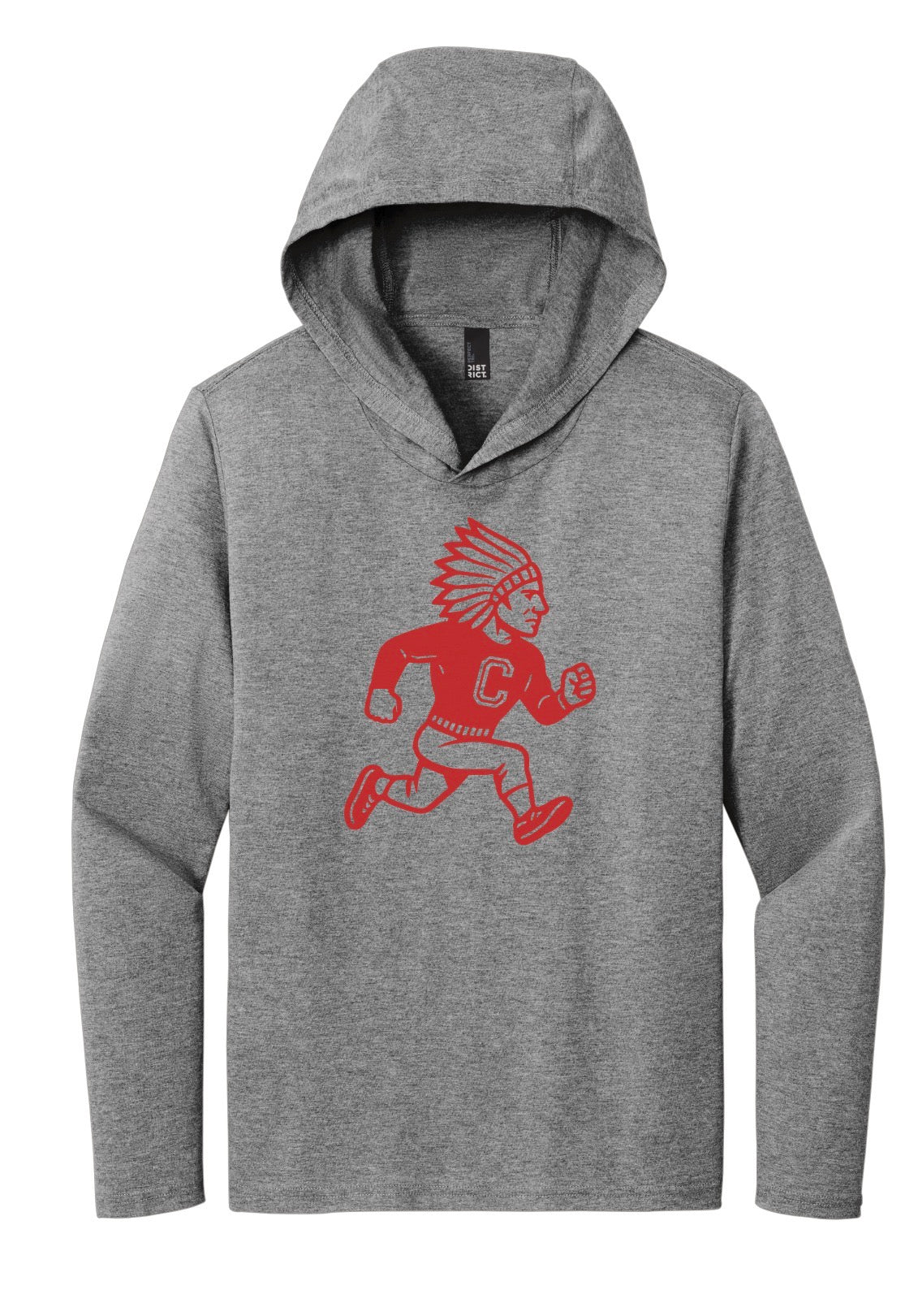 Chief Mascot Perfect Tri Hooded Unisex Long Sleeve - YOUTH & ADULT - Grey Frost