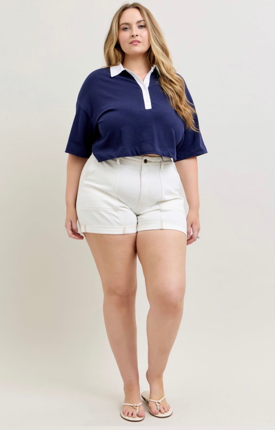 Andy White Denim Judy Blue Shorts