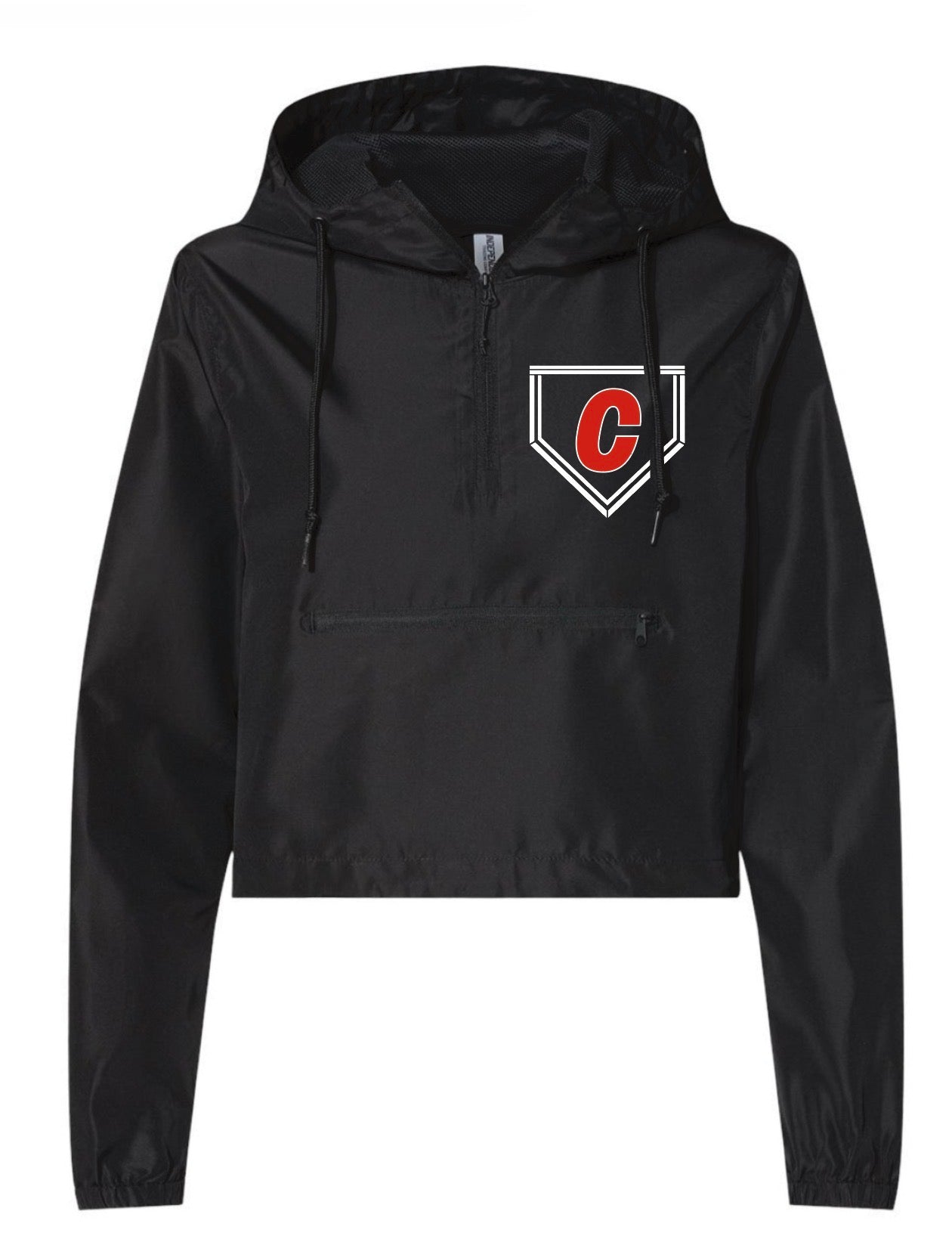 Carlisle Softball Women's Lightweight Quarter-Zip Pullover Crop Windbreaker