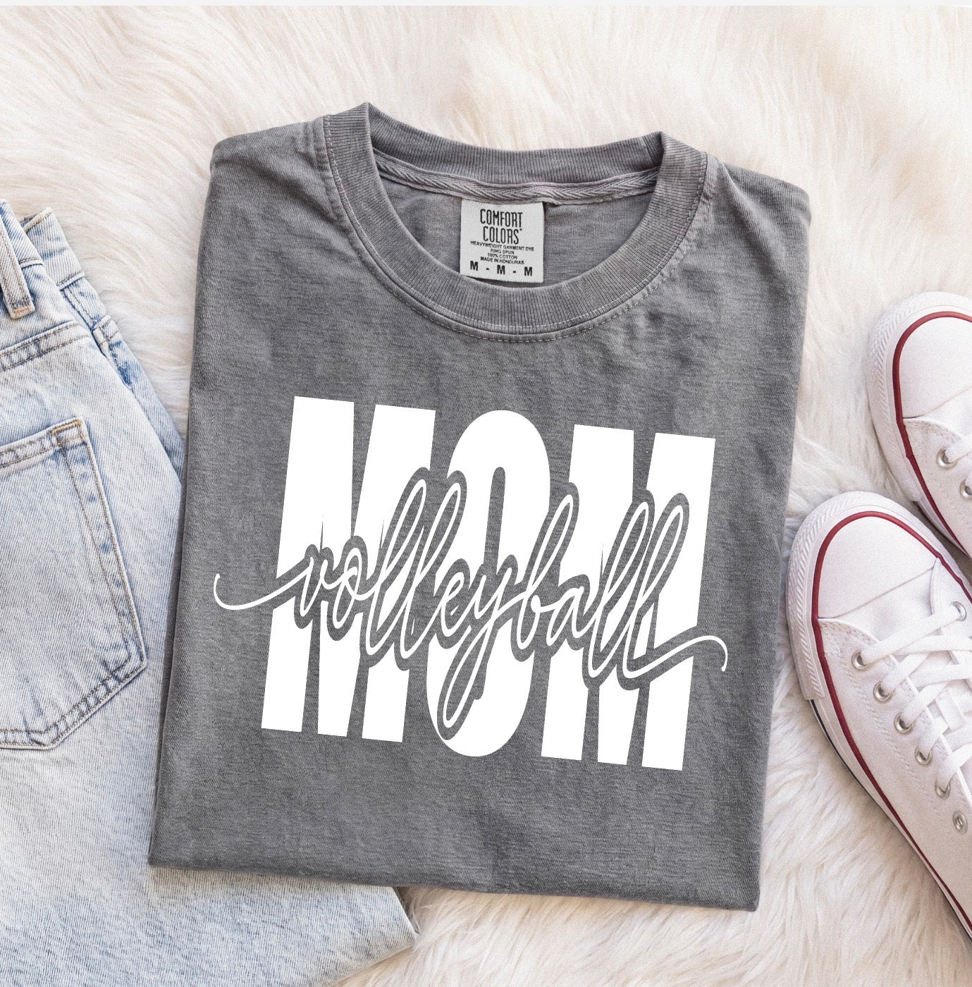 Volleyball Mom Comfort Colors Ultra Premium Garment Dyed T-Shirt