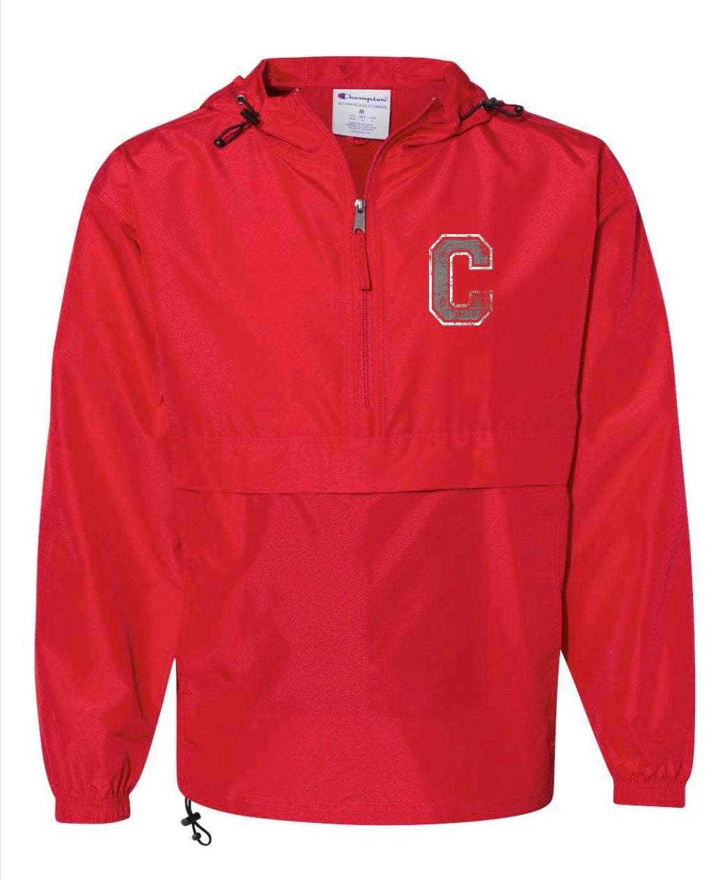 Distressed Block C Champion Unisex Packable Anorak Jacket