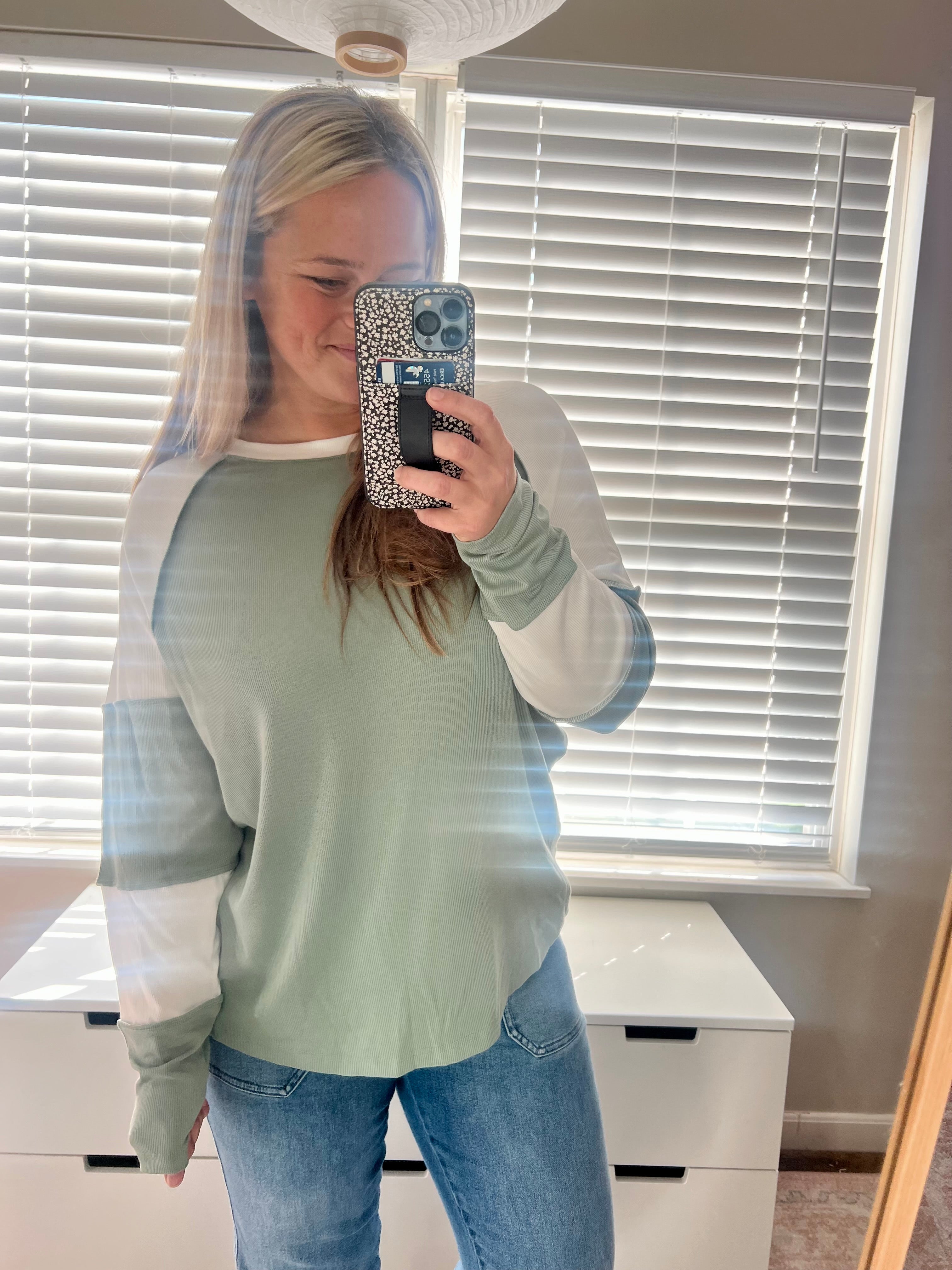 Josie Colorblock Ribbed Top