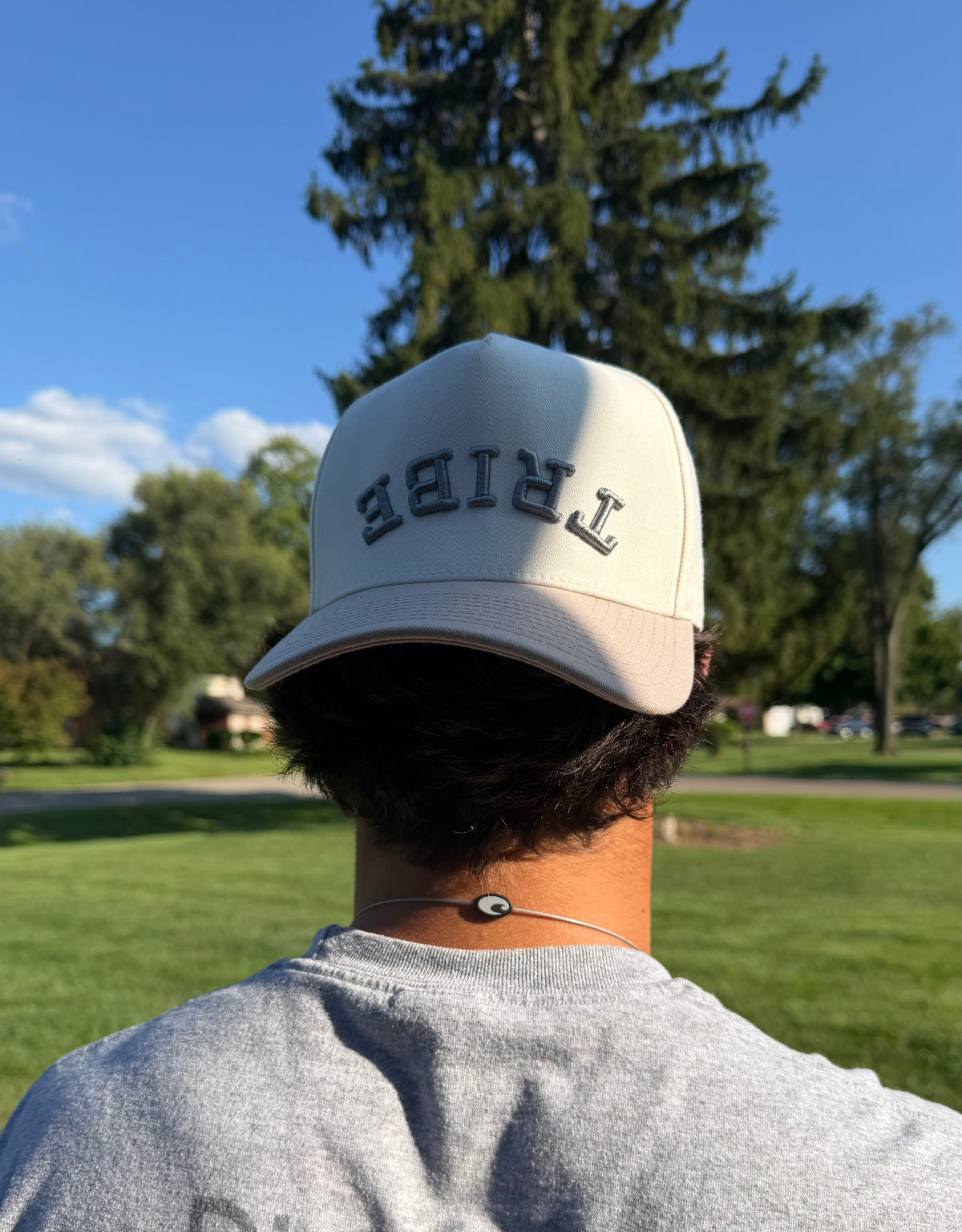 Tribe Vintage White / Khaki HERITAGE 5-PANEL SNAPBACK CAP