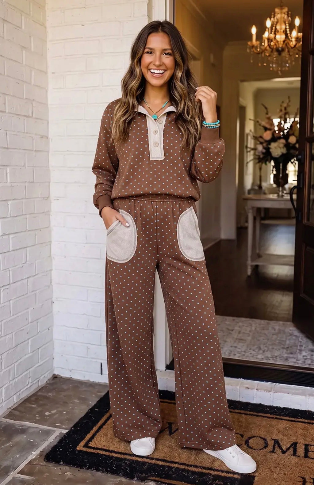 Morgan Polka Dot Patchwork Set