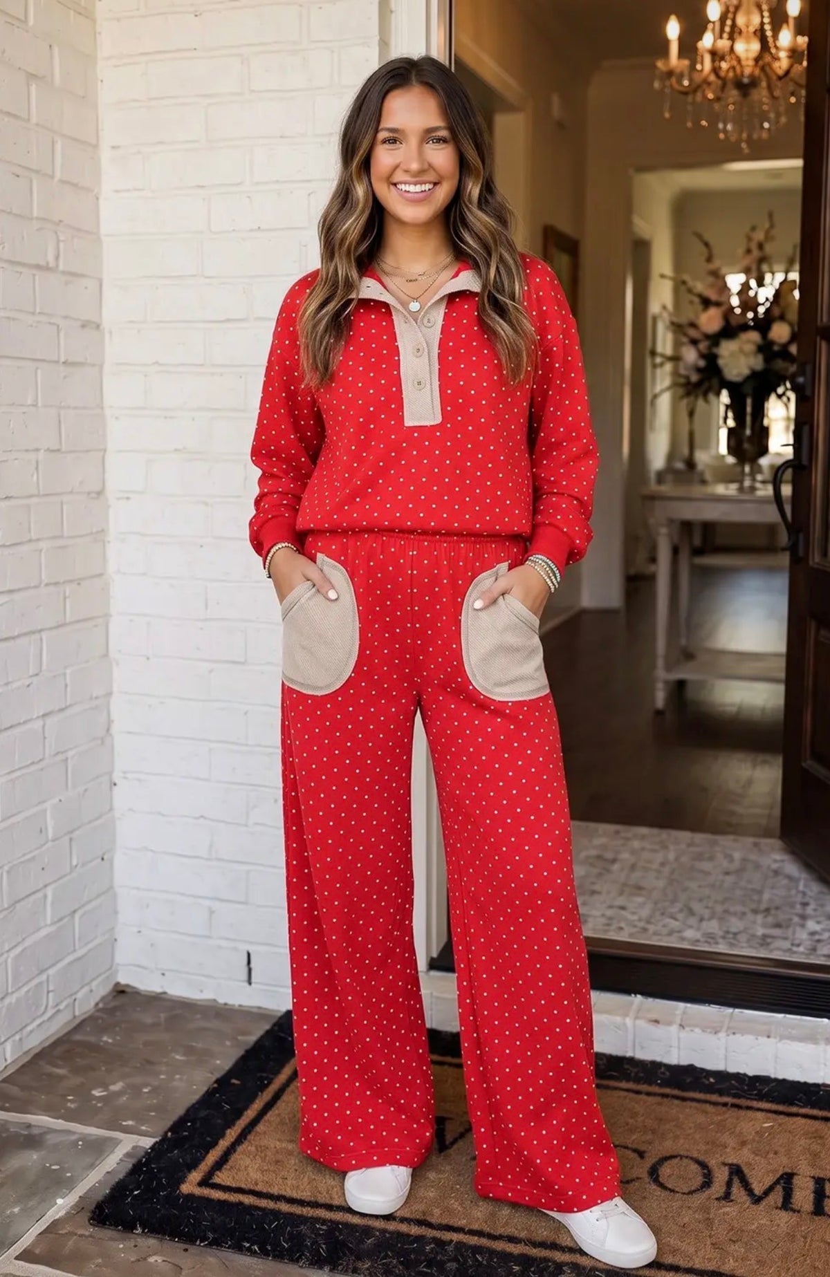 Morgan Polka Dot Patchwork Set