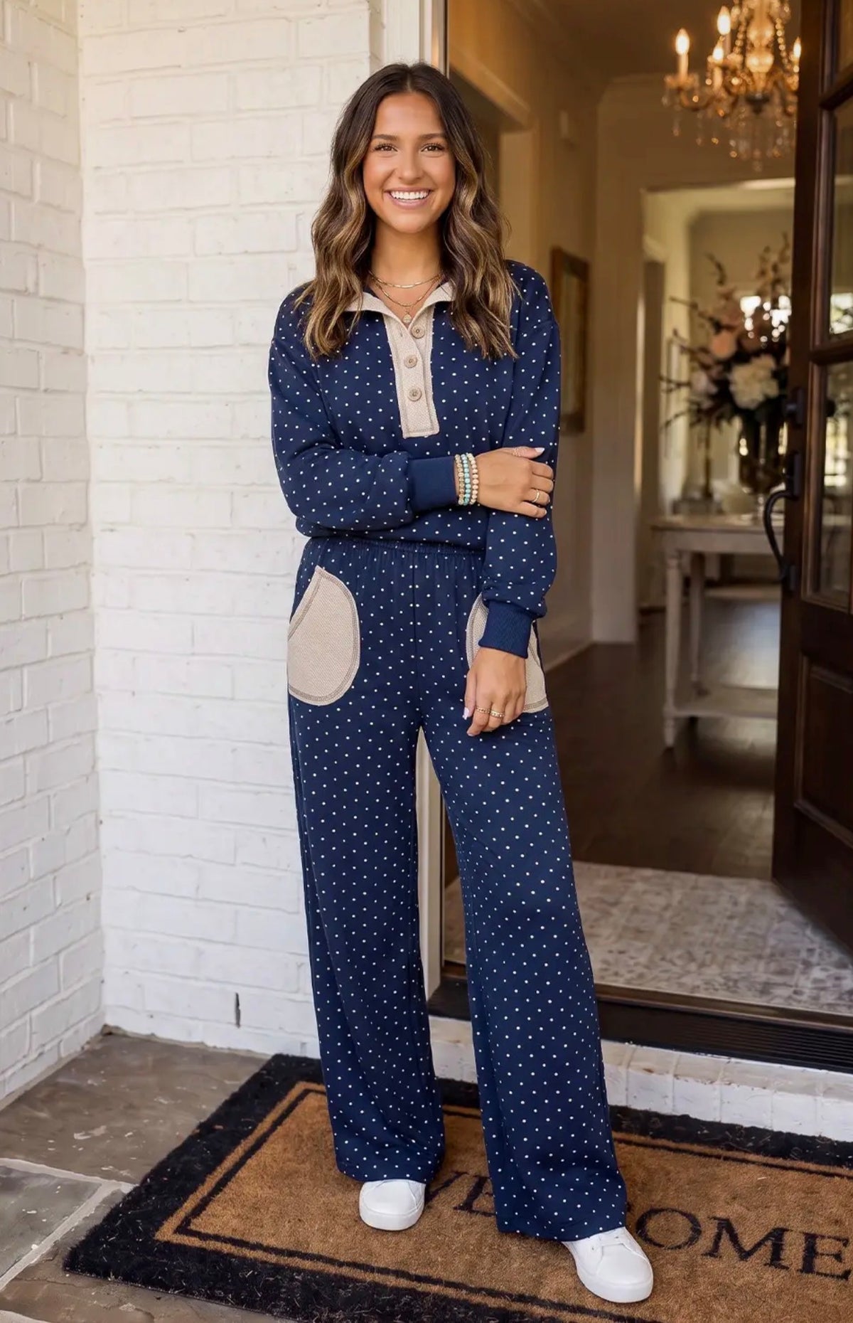 Morgan Polka Dot Patchwork Set