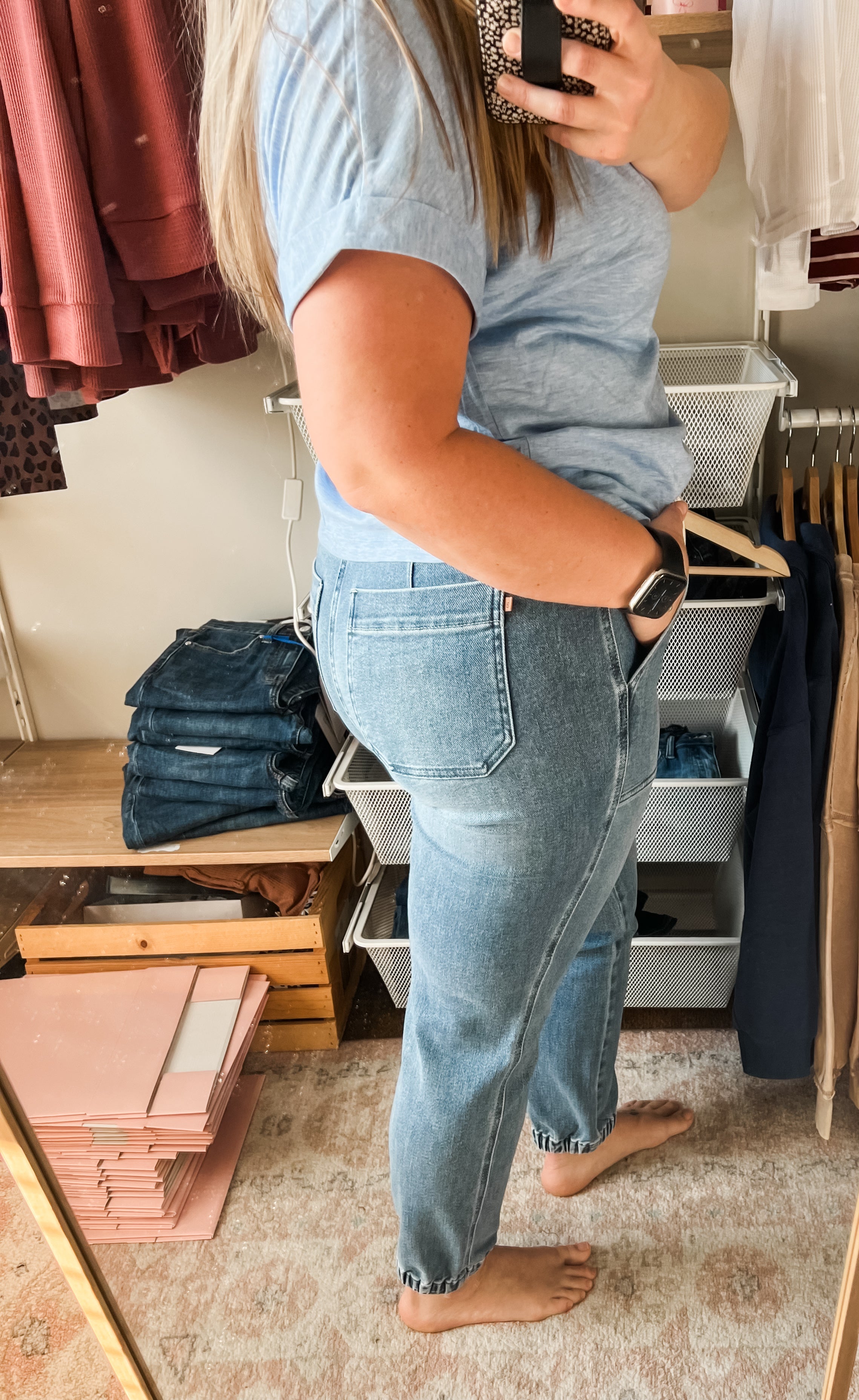 Rory High Waist Denim Jogger Jeans- Judy Blue