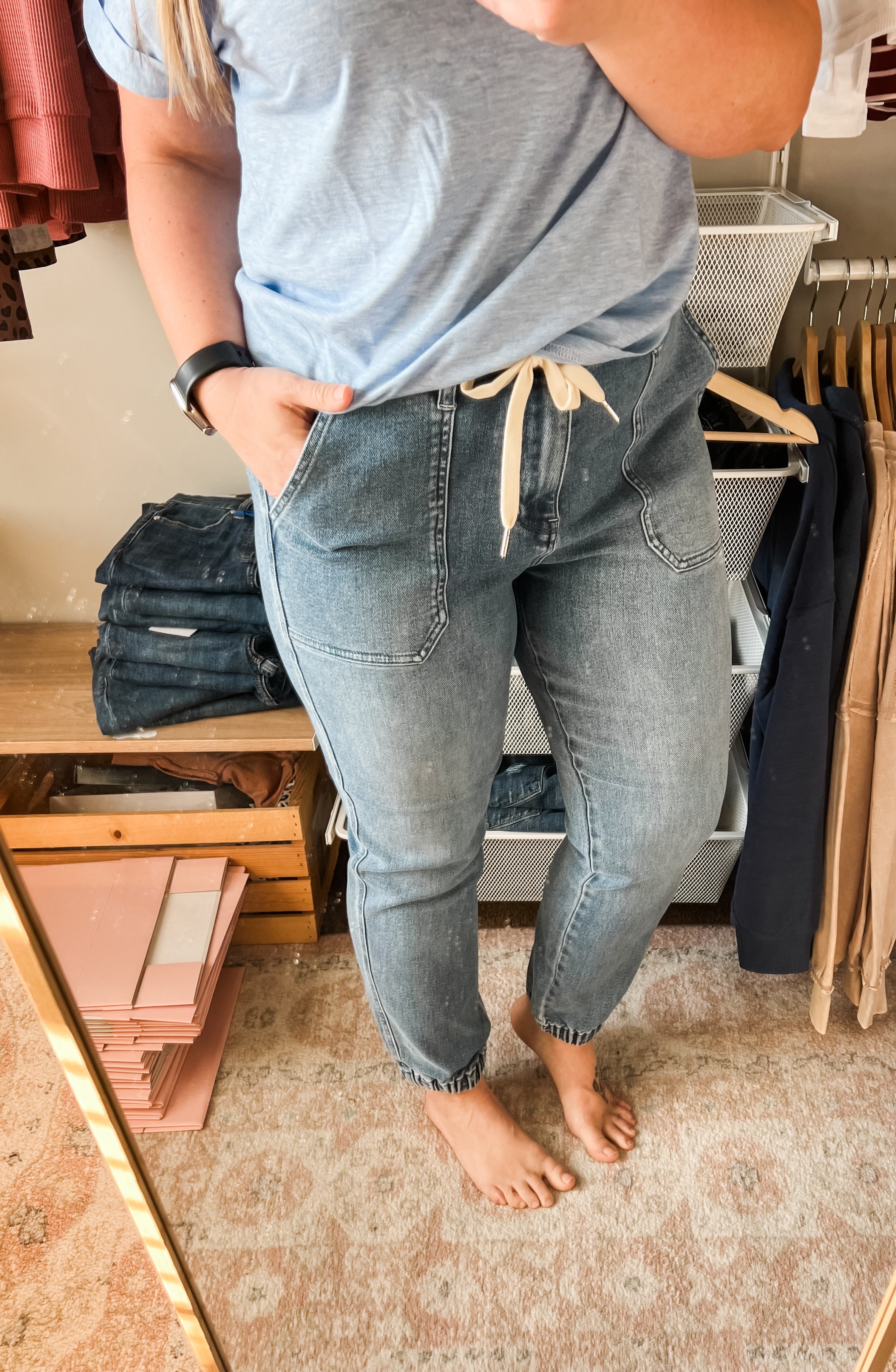 Rory High Waist Denim Jogger Jeans- Judy Blue