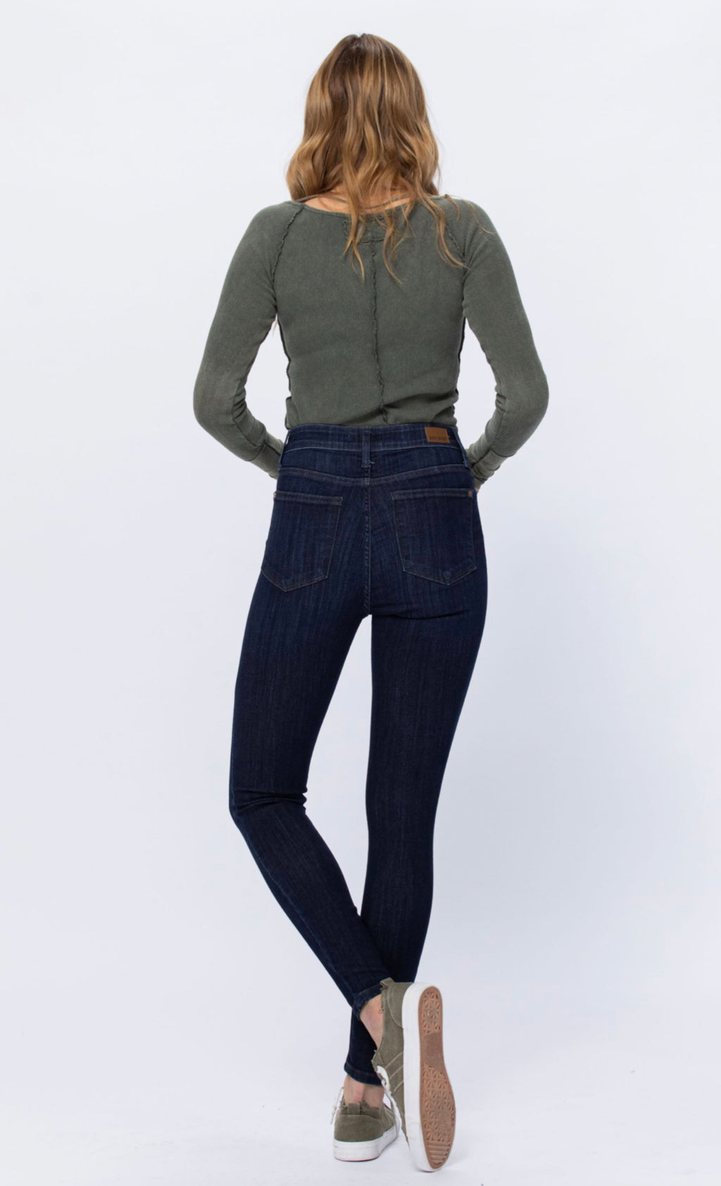 Button Handstand Katy Button Fly High Waist Handstand Resin Skinny – The Village ...