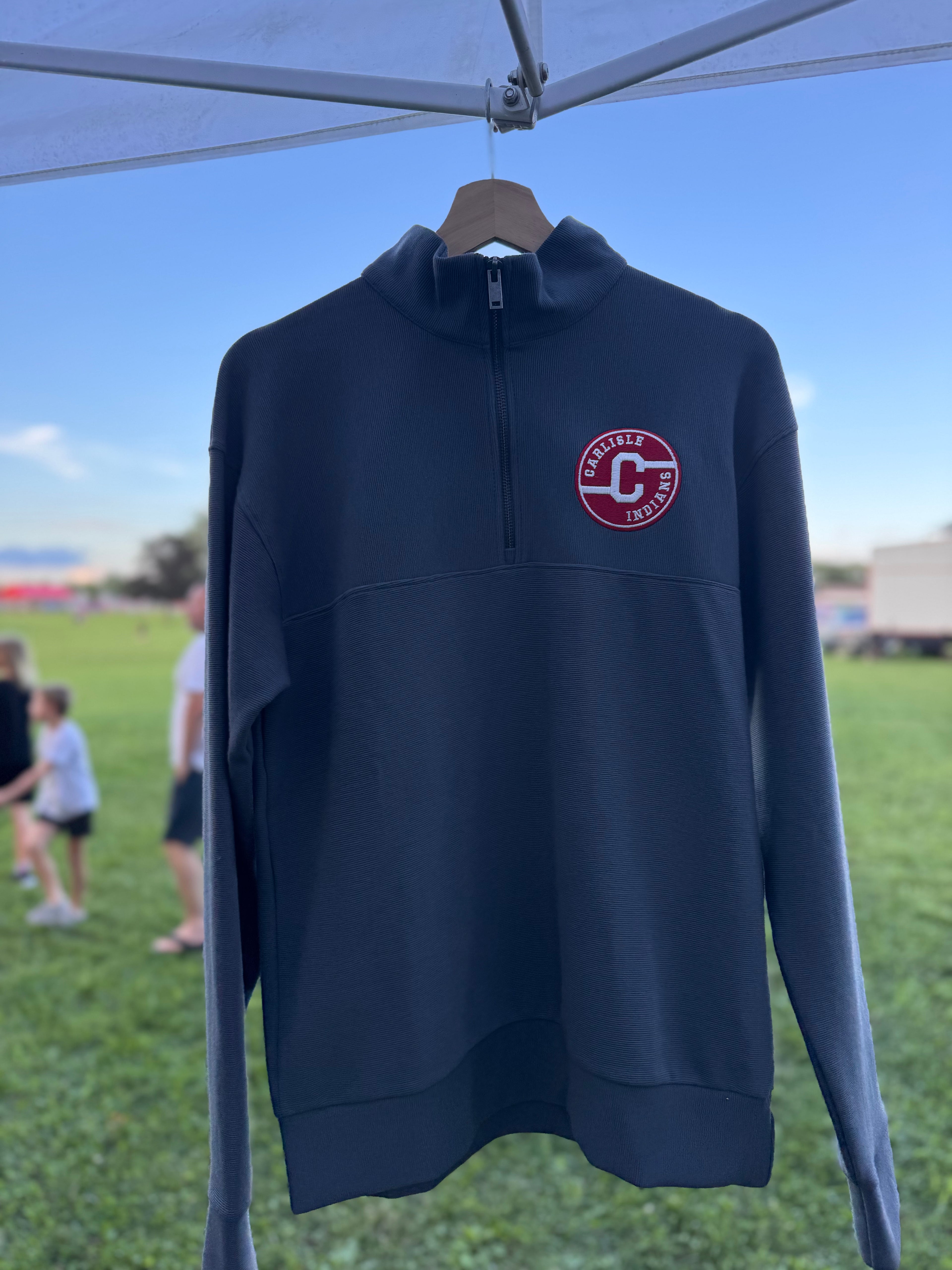 Carlisle Indians Embroidered Mercer+Mettle® Linear Texture 1/4-Zip