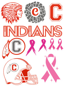 Indians Temporary Tattoo Sheets