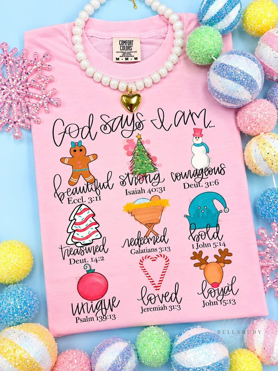 God Says I Am Christmas Adult T