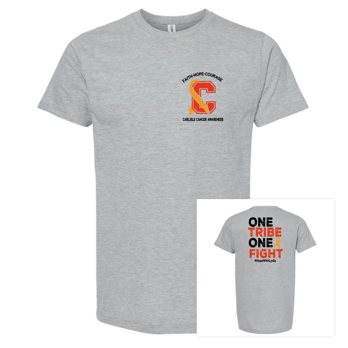 Hope With Lydia Unisex T-Shirt YOUTH & ADULT - Grey