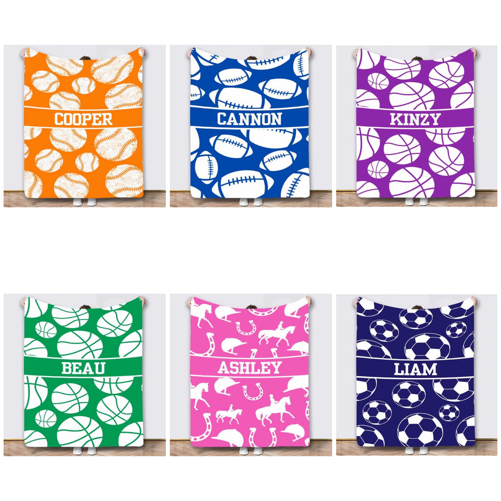 Personalized Sports Blanket Pre-Order