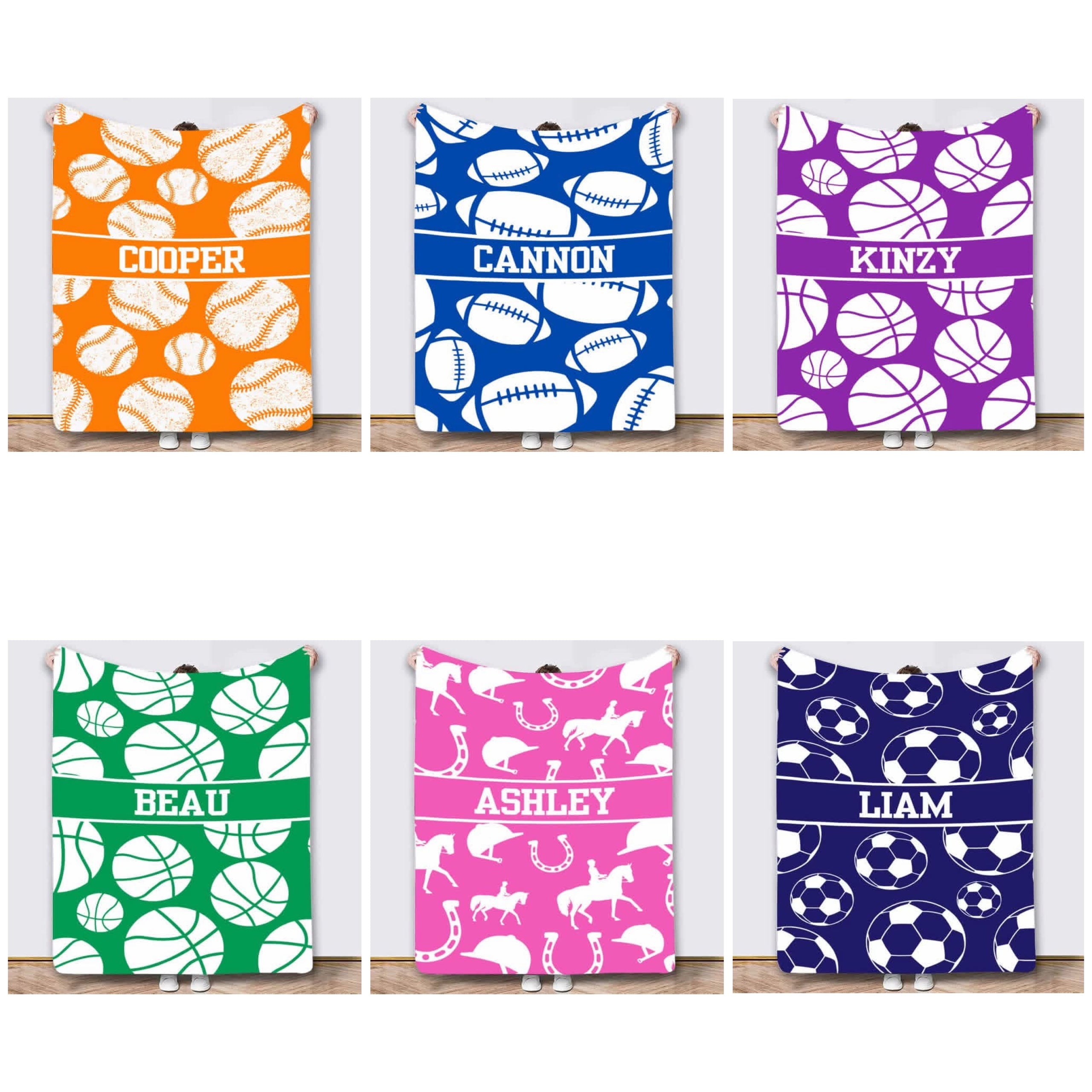 Personalized Sports Blanket Pre-Order