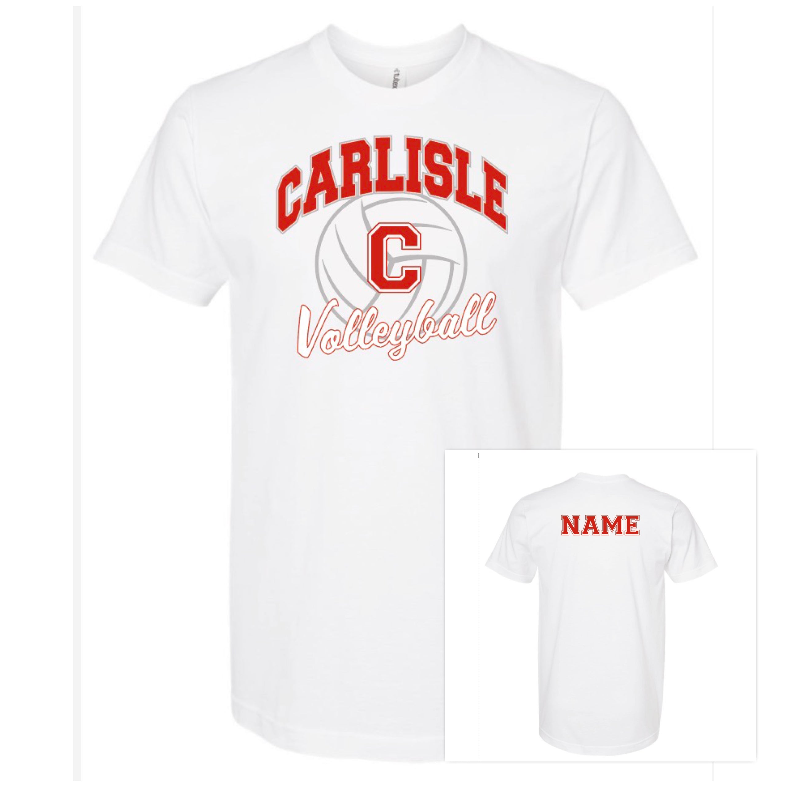 Carlisle Volleyball Unisex T-Shirt YOUTH & ADULT PERSONALIZED