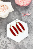 Red and Grey Enamel Earrings