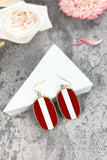 Red and Grey Enamel Earrings