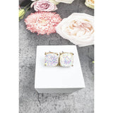 JHP Collection - CUSHION CUT GLITTER EPOXY STUD EARRINGS