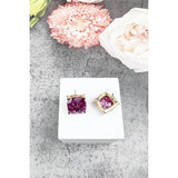 JHP Collection - CUSHION CUT GLITTER EPOXY STUD EARRINGS