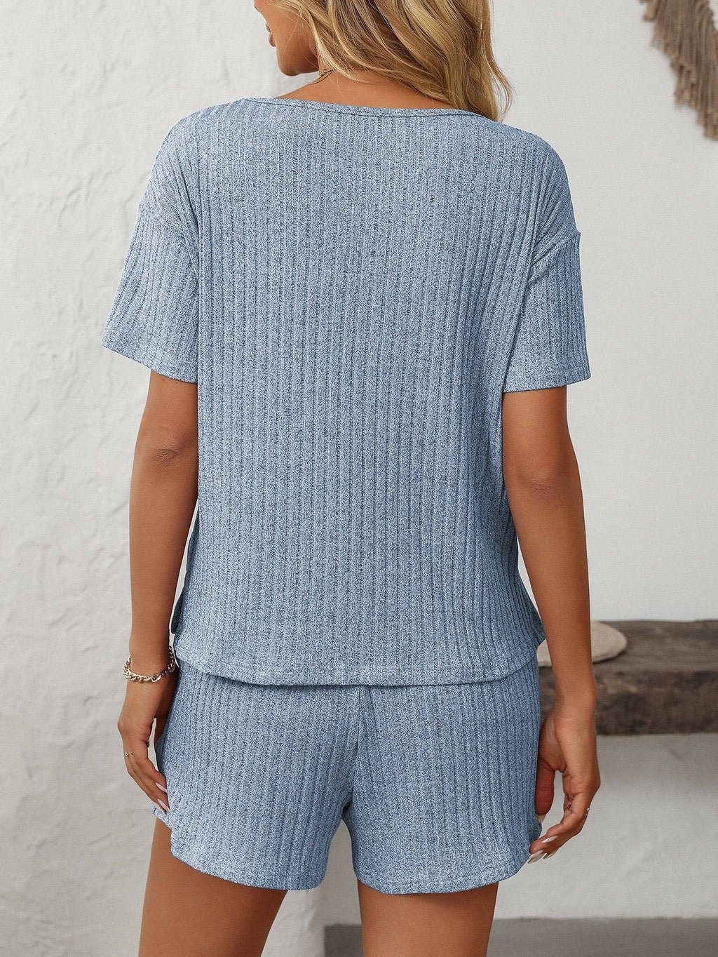 Emmy Loungewear Set: Light Blue