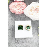 JHP Collection - CUSHION CUT GLITTER EPOXY STUD EARRINGS