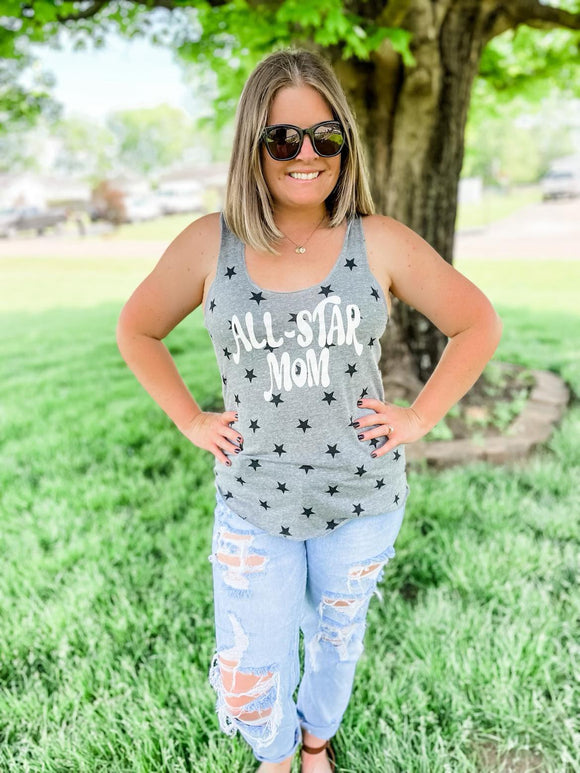Ladies Fit All Star Mom-grey